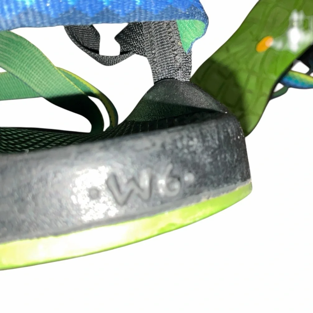Chaco Z/2 Sandals Blue Green Strappy Toe Loop Outdoor Hiking Women’s 8
